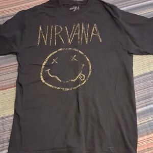 NIRVANA Black and Gold Kids T-Shirt